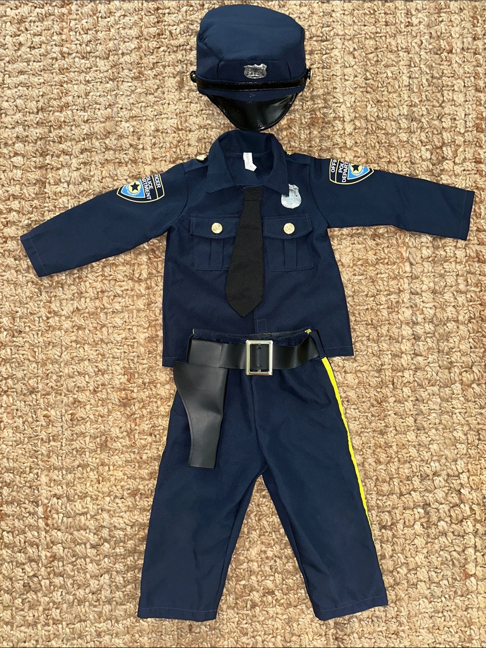 Amscan Kids Police Officer Costume Set - Navy Blue Cop Uniform, Size 4